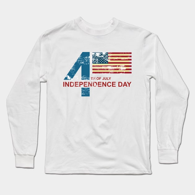 4th of july Long Sleeve T-Shirt by zakchman